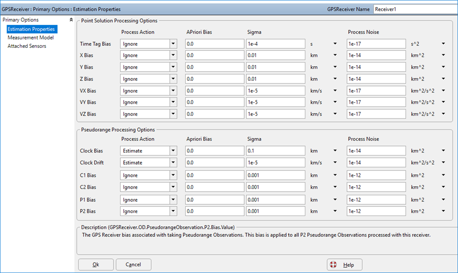 GPS Receiver OD Properties