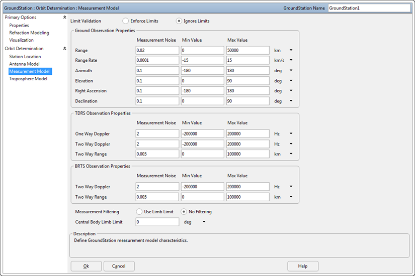 The GroundStation Measurement Model Editor