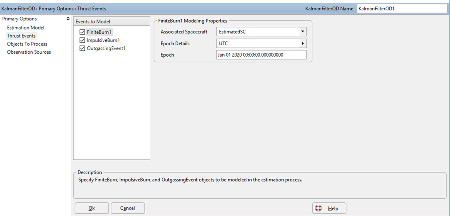 KalmanFilterOD Events To Model Page