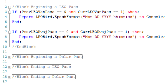 Block statement in FreeForm script