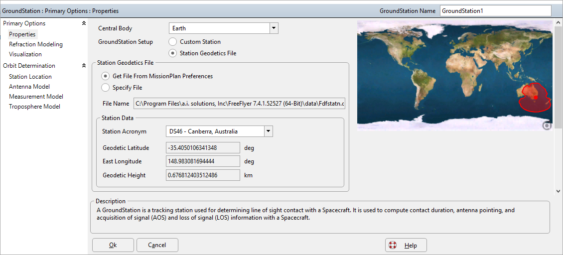 GroundStation Object Editor.