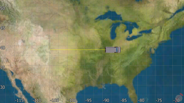 2D Map showing a GroundVehicle's Propagation