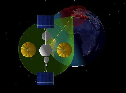 Sensor from Madrid pointing at TDRS Spacecraft