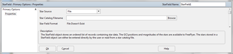 StarField from Star Catalog File