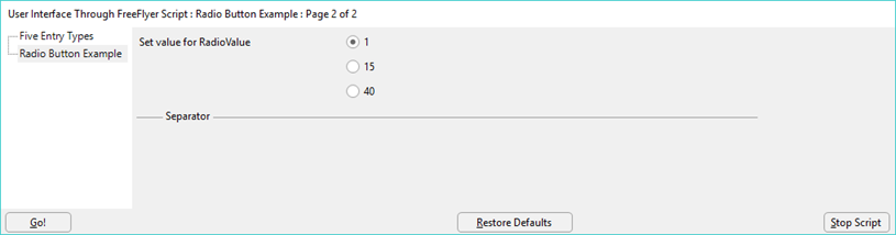 Example User Interface screen, Page 2